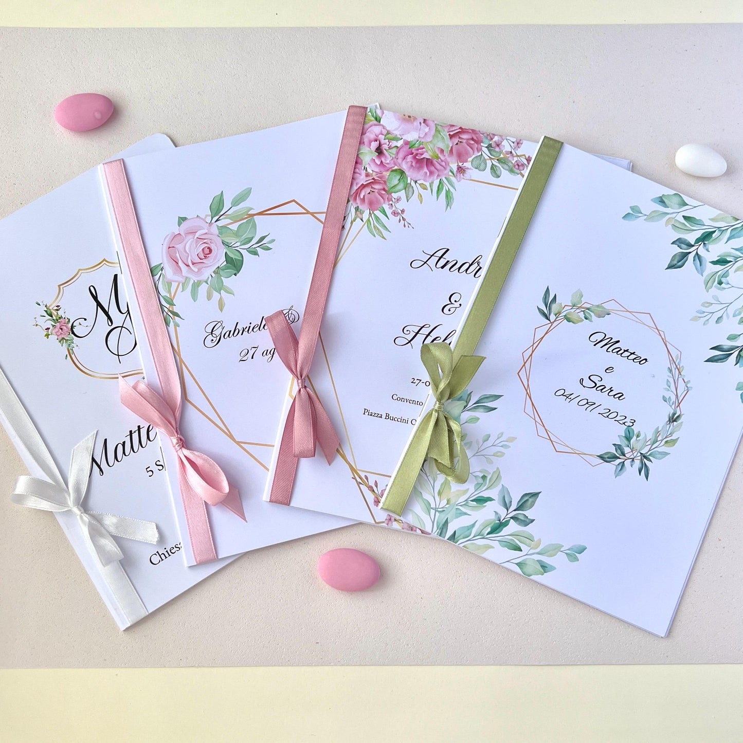Libretto messa matrimonio personalizzato | Programma cerimonia nozze | Wedding mass booklet handmade in Italy