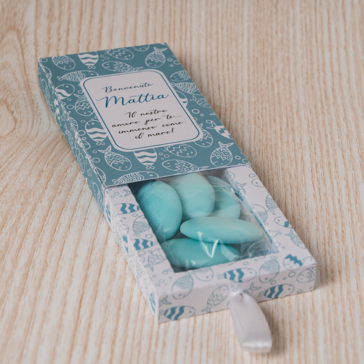 Scatolina porta confetti per nascita bimbo