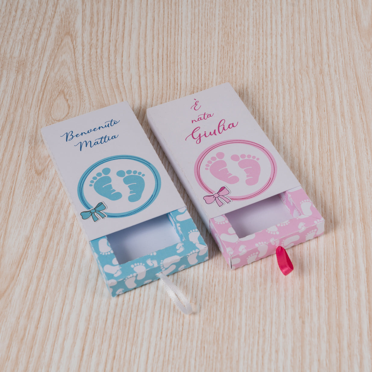 Scatolina porta confetti per nascita