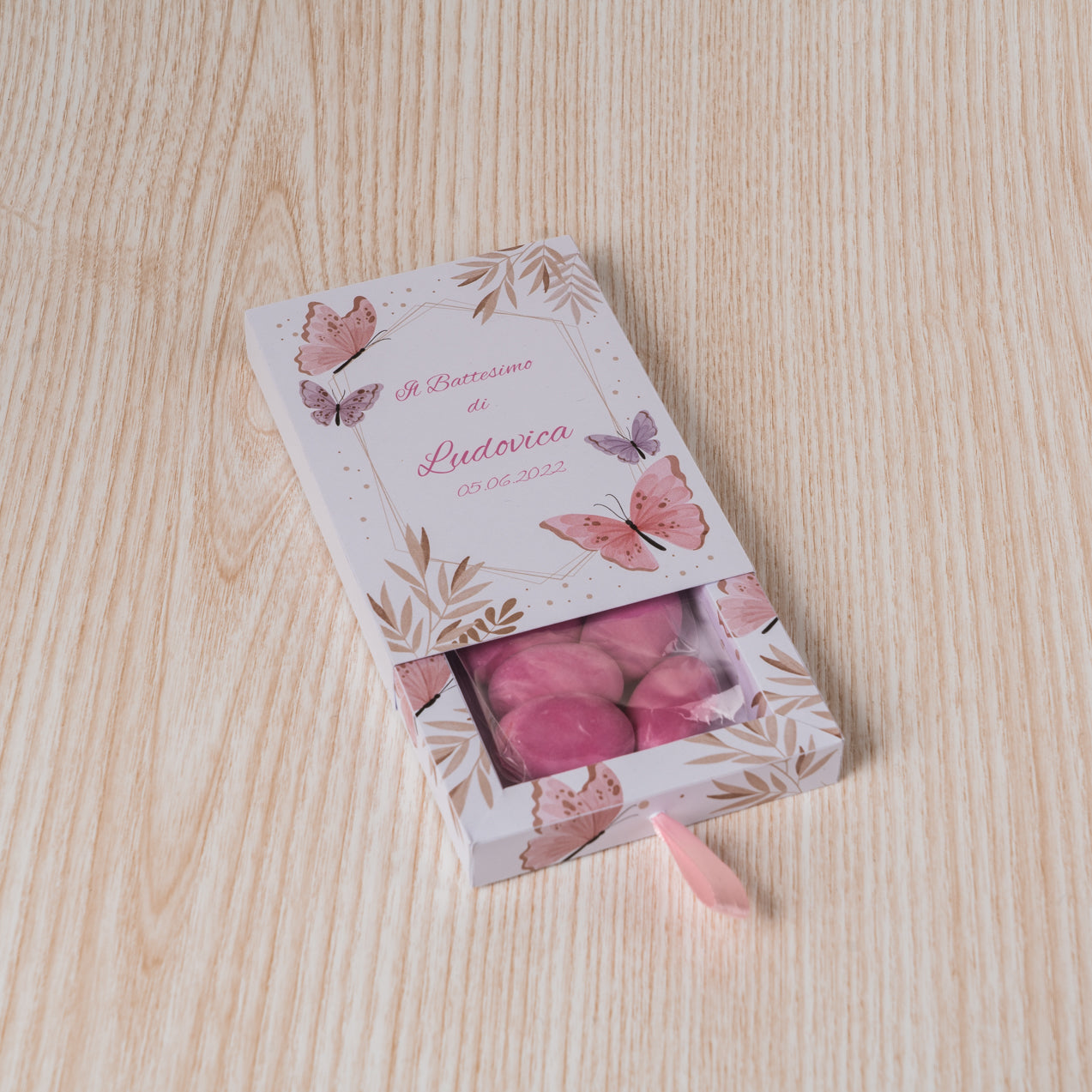 Scatolina porta confetti per battesimo