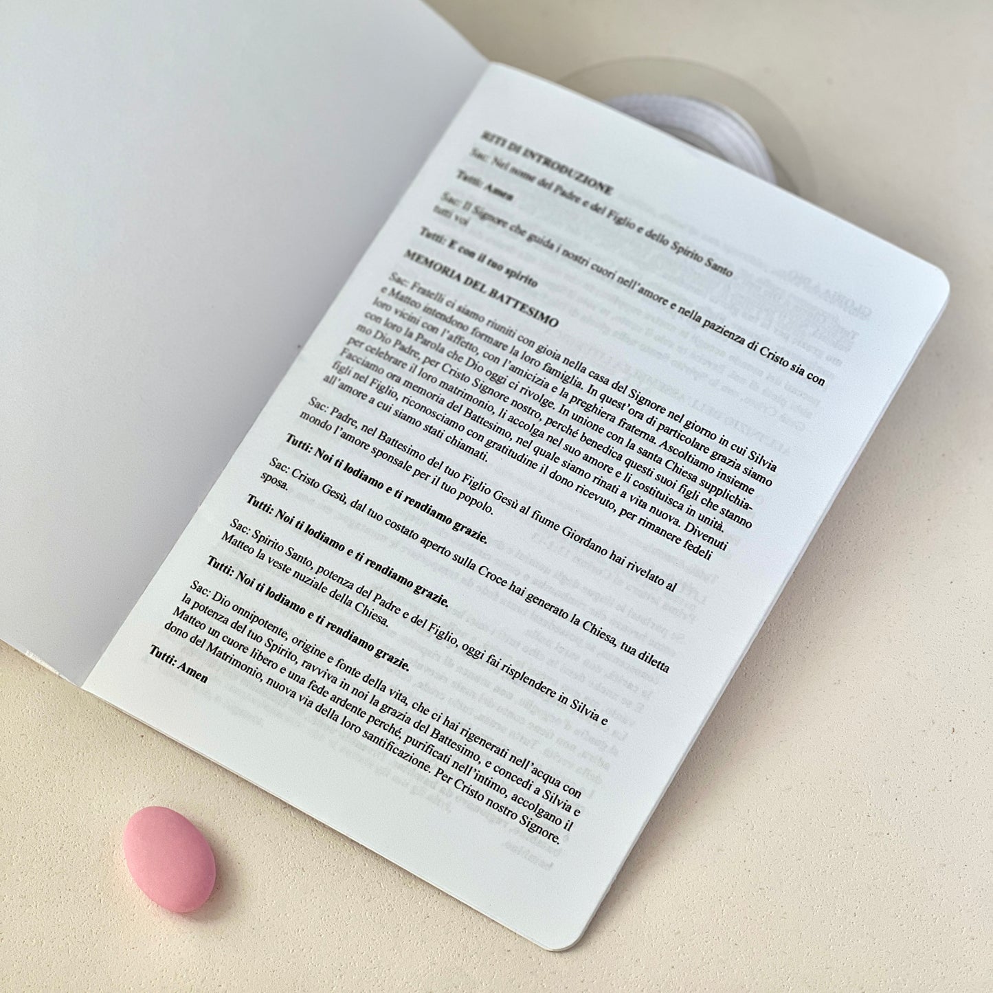 Libretto messa matrimonio personalizzato | Programma cerimonia nozze | Wedding mass booklet handmade in Italy