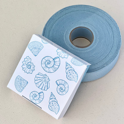 Scatolina Prima Comunione Tema Mare Conchiglie Azzurre – Personalizzata | 7×7×2 cm | Perfetta per 5/7 Confetti - Bomboniera Personalizzata