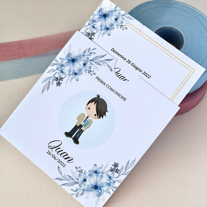 Inviti comunione personalizzati | Partecipazioni prima comunione bambino o bambina | Handmade invitations made in Italy