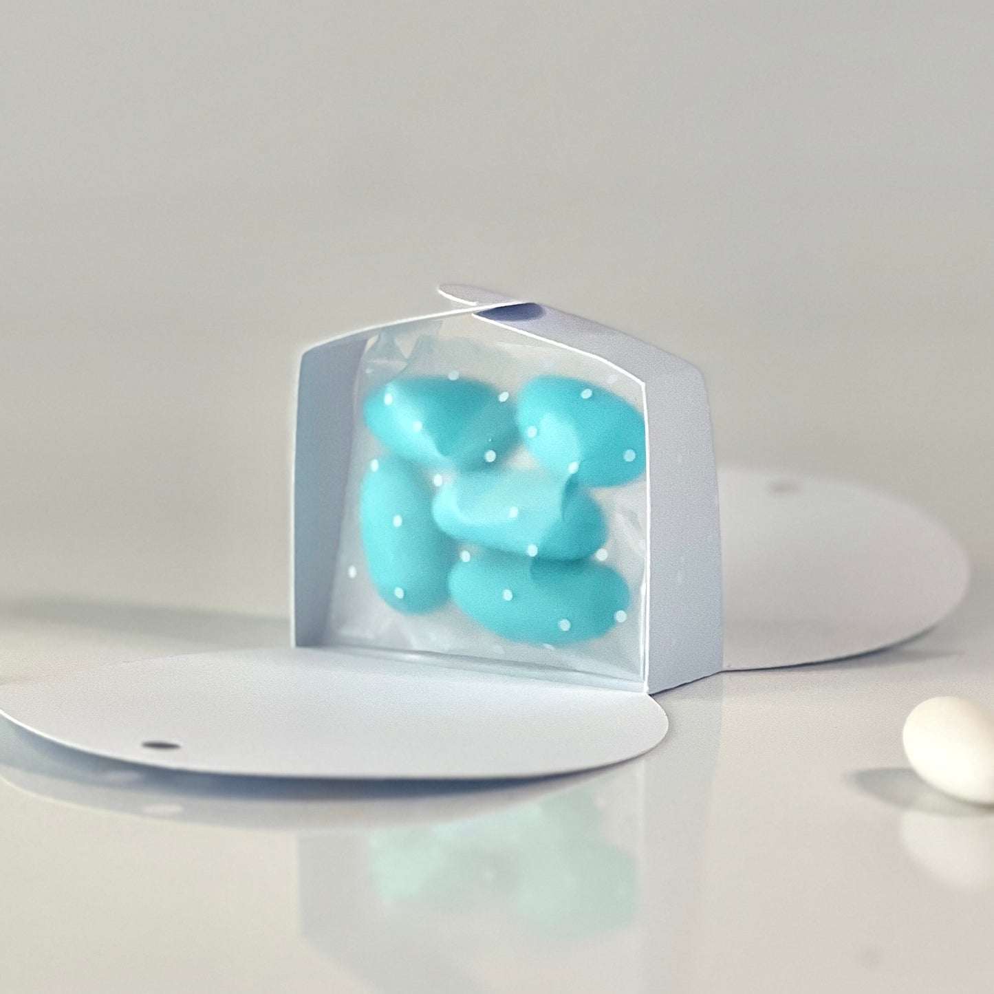 Scatolina porta confetti azzurra con fiocco | Bomboniera nascita o battesimo bimbo personalizzata | Favor box handmade in Italy