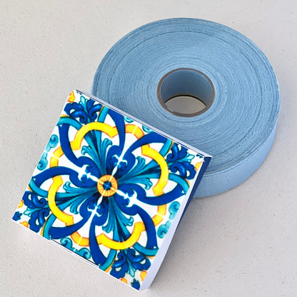 Scatolina Maioliche quadrata 2 Varianti Mediterranee | Perfetta per 5/7 Confetti | Personalizzata con Nomi & Data - Bomboniera Matrimonio