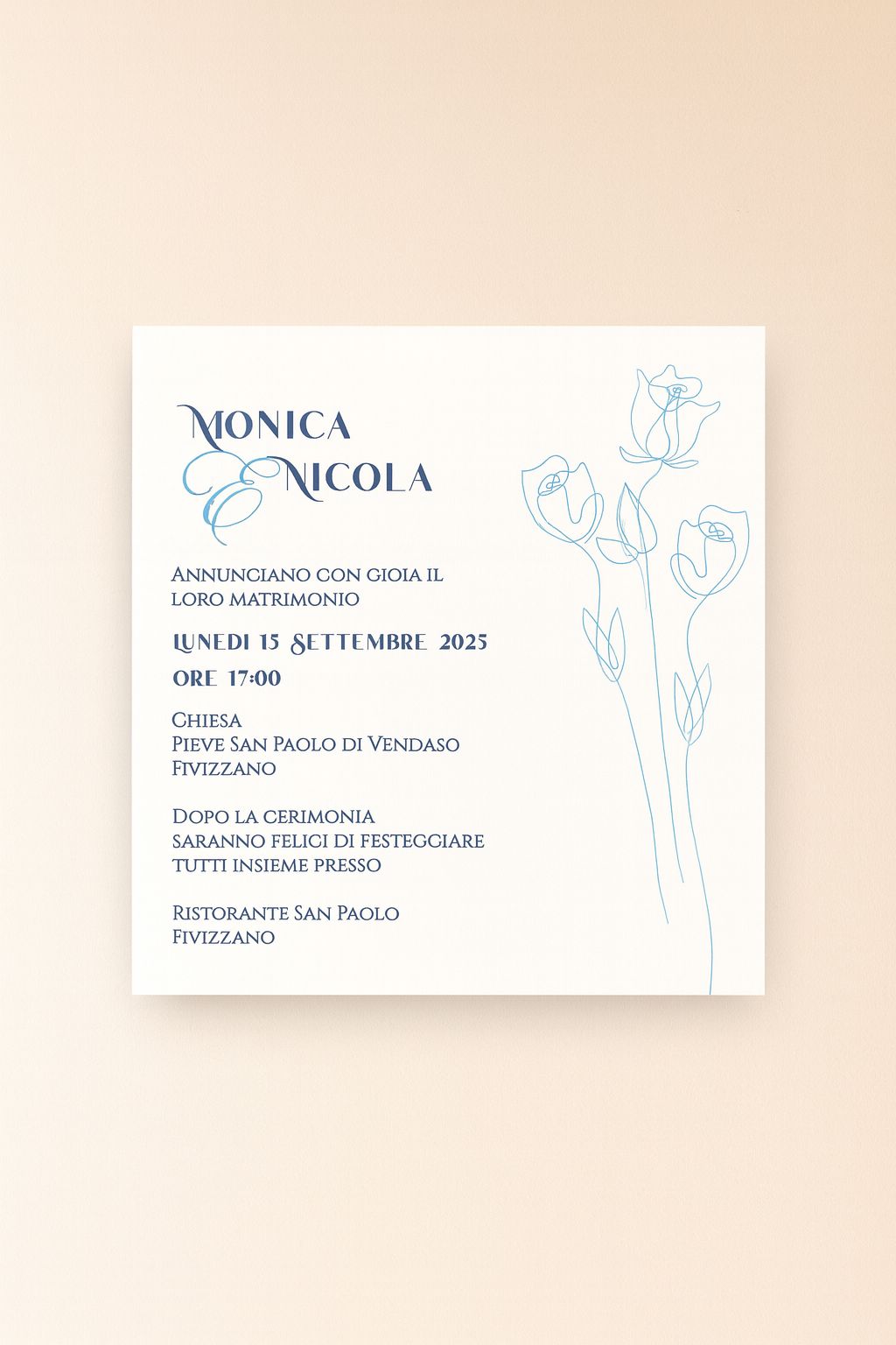 Kit composto da Scatolina piu Invito per Matrimonio