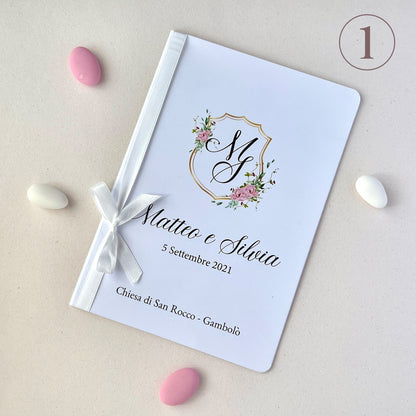 Libretto messa matrimonio personalizzato | Programma cerimonia nozze | Wedding mass booklet handmade in Italy
