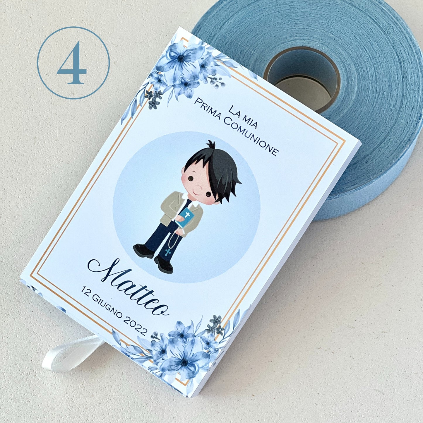 Scatolina Prima Comunione – 4 Grafiche Bimba/Bimbo Personalizzata | Perfetta per 10/15 Confetti o Gadget | Bomboniera Con Immagine Bimbi