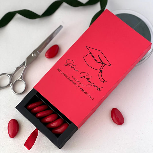 Scatolina Porta Confetti Laurea Personalizzata | Box con Divisore per Gadget | Design Elegante con Tocco Moderno | Bomboniera Laurea