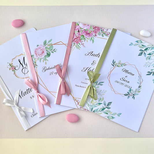 Libretto messa matrimonio personalizzato | Programma cerimonia nozze | Wedding mass booklet handmade in Italy