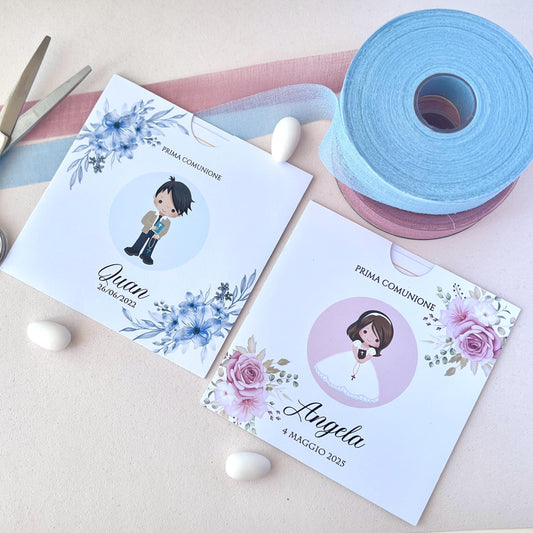 Inviti comunione personalizzati | Partecipazioni prima comunione bambino o bambina | Handmade invitations made in Italy