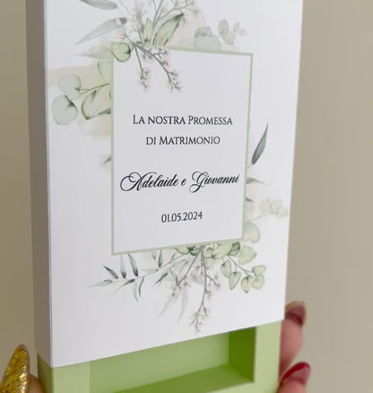 Scatolina porta confetti per promessa di matrimonio